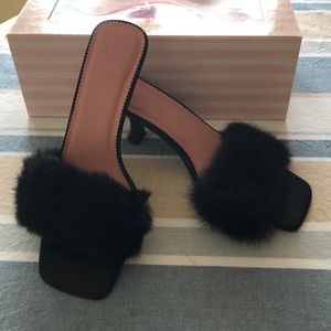 Victoria Secret “fur” mules